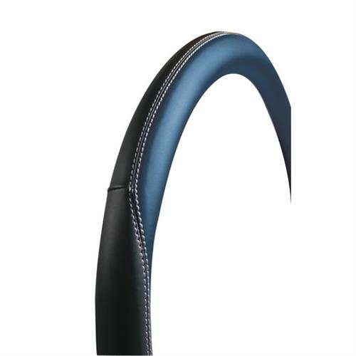 Husa volan Lampa Club Premium, 37/39 cm, Negru/Bleu [2]