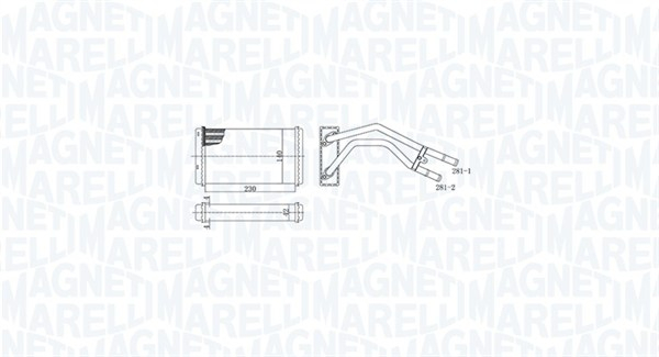 Schimbător caldura habitaclu potrivit FORD TRANSIT, TRANSIT TOURNEO 2.0-2.5D 1994-2000 [2]