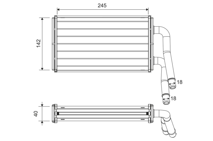 Schimbător caldura habitaclu potrivit FORD TRANSIT, TRANSIT TOURNEO 2.2D-3.2D 2006-2014 [2]