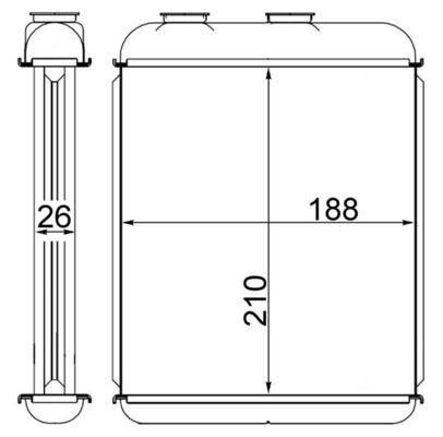 Schimbător caldura habitaclu potrivit OPEL ASTRA G, ASTRA G CLASSIC, ASTRA H, ASTRA H CLASSIC, ASTRA H GTC, ZAFIRA A 1.2-2.2D 1998-2014 [2]