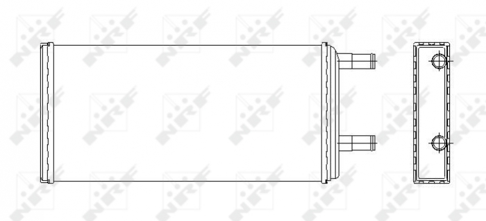 Schimbator caldura incalzire habitaclu (195x370x42mm) potrivit VOLVO F10, F12, F16 TD100B-TD163ES 08.77-12.94