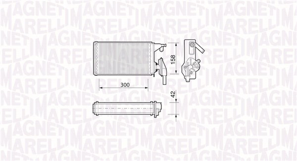 Schimbator caldura incalzire habitaclu potrivit CITROEN JUMPER I; FIAT DUCATO; PEUGEOT BOXER 230A2.000-XUD9TE dupa 1994 (300x158x42mm) [2]