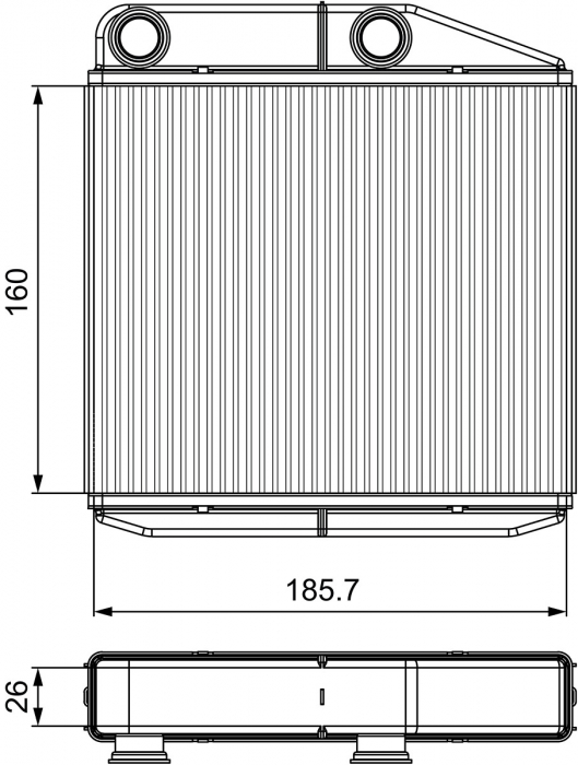 Schimbator caldura incalzire habitaclu potrivit ABARTH GRANDE PUNTO, PUNTO, PUNTO EVO; ALFA ROMEO MITO; CITROEN NEMO, NEMO MINIVAN; FIAT DOBLO, DOBLO CARGO, FIORINO, FIORINO MINIVAN, GRANDE PUNTO, LIN