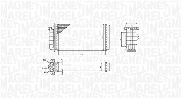 Schimbator caldura incalzire habitaclu potrivit ALFA ROMEO 145, 146; FIAT BRAVA, BRAVO I, COUPE, MAREA 1.2-2.4D 10.94-06.03