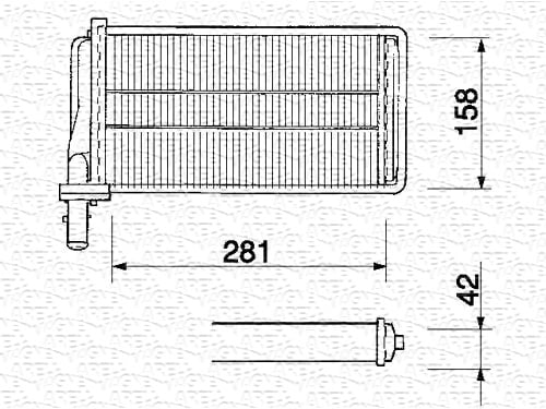 Schimbator caldura incalzire habitaclu potrivit ALFA ROMEO 164; FIAT CROMA; LANCIA THEMA 1.6-3.0 11.84-09.98