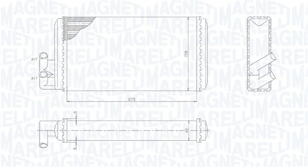 Schimbator caldura incalzire habitaclu potrivit AUDI 100 C2, 100 C3, 100 C4, 200 C2, 200 C3, 80 B4, A6 C4, A6 C5, A8 D2, V8 1.6-4.2 06.76-01.05