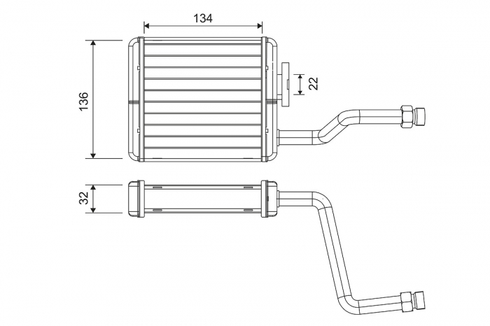 Schimbator caldura incalzire habitaclu potrivit BMW 7 (E38) 3.0D/3.9D/5.4 11.94-11.01 [3]