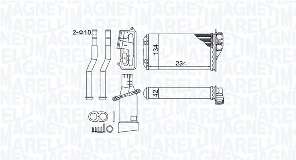 Schimbator caldura incalzire habitaclu potrivit CITROEN C1; PEUGEOT 107; TOYOTA AYGO, AYGO HATCHBACK 1.0 06.05-09.14