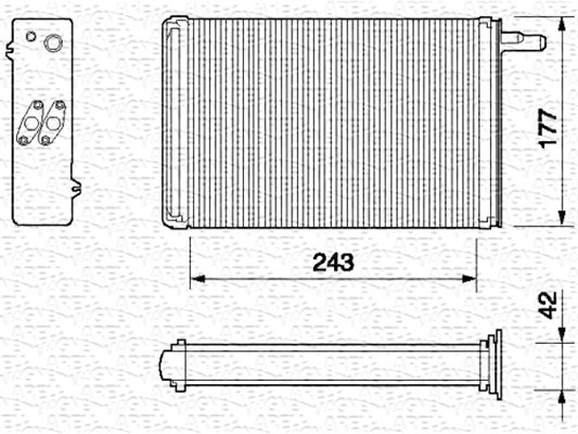 Schimbator caldura incalzire habitaclu potrivit CITROEN C25; FIAT DUCATO; PEUGEOT J5 1.8-2.5D 09.81-03.94