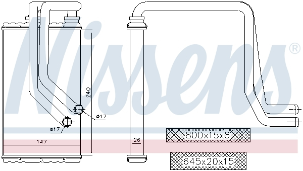 Schimbator caldura incalzire habitaclu potrivit CITROEN C4 AIRCROSS, C-CROSSER, C-CROSSER ENTERPRISE; MITSUBISHI ASX, LANCER VIII, OUTLANDER II; PEUGEOT 4007, 4008 1.5-3.0 11.06- [3]