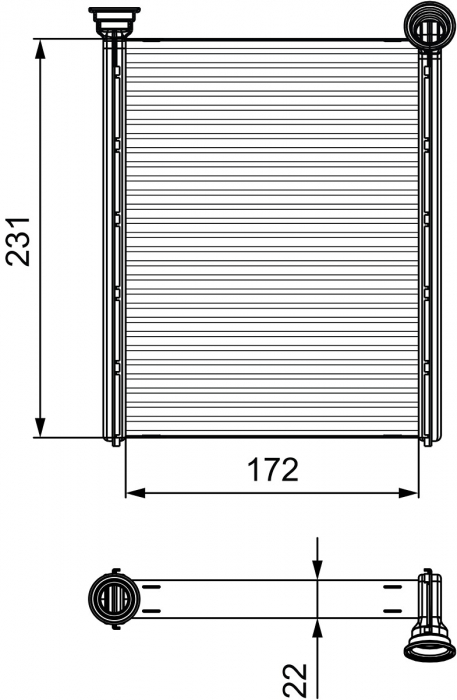 Schimbator caldura incalzire habitaclu potrivit DS DS 4; CITROEN C4 II, DS4 1.2-2.0D 11.09-