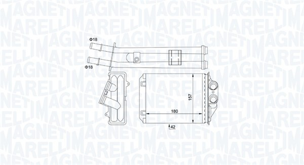 Schimbator caldura incalzire habitaclu potrivit FIAT 500, 500 C, PANDA, PANDA HATCHBACK; FORD KA 0.9-1.4CNG 09.03-