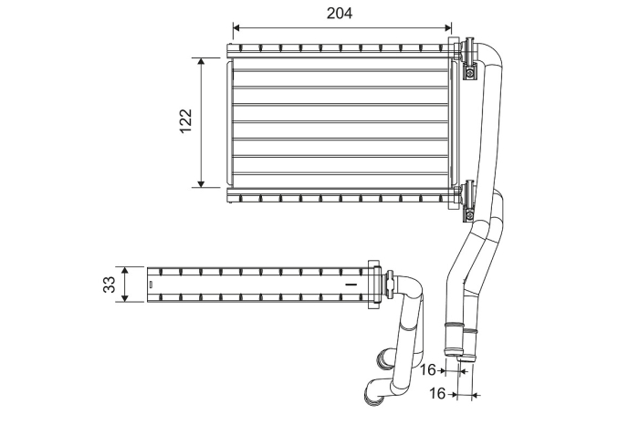 Schimbator caldura incalzire habitaclu potrivit FIAT SEDICI; SUZUKI SWIFT III, SWIFT IV, SX4 1.2-2.0D 02.05-