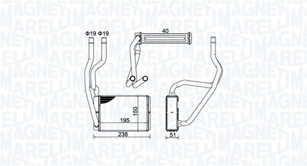 Schimbator caldura incalzire habitaclu potrivit FORD FIESTA V, FUSION 1.25-2.0 11.01-12.12