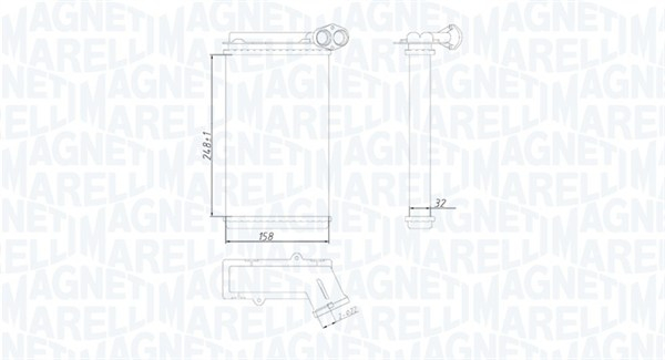 Schimbator caldura incalzire habitaclu potrivit FORD GALAXY I, GALAXY MK I; SEAT ALHAMBRA; VW SHARAN 1.8-2.8 03.95-03.10