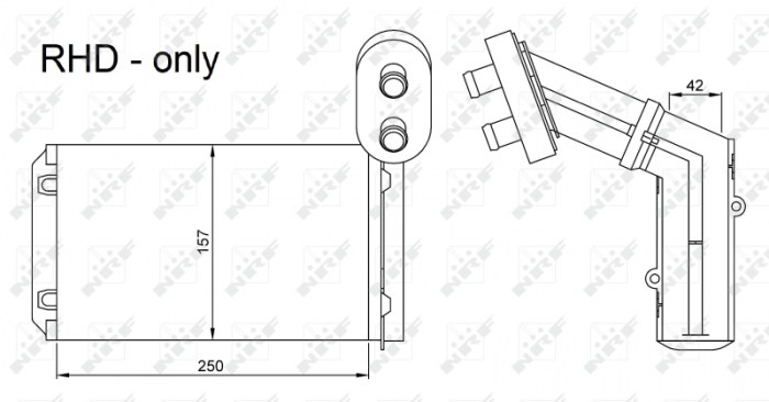 Schimbator caldura incalzire habitaclu potrivit FORD GALAXY I, GALAXY MK I; SEAT ALHAMBRA; VW SHARAN 1.8-2.8 03.95-03.10