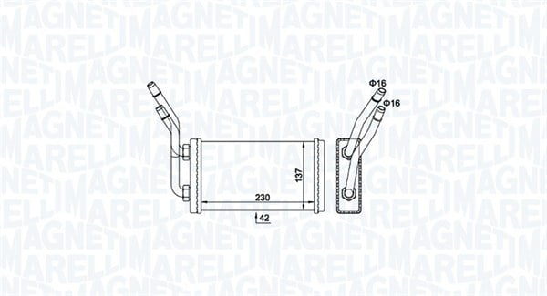 Schimbator caldura incalzire habitaclu potrivit FORD TRANSIT 2.0D-2.4D 01.00-05.06