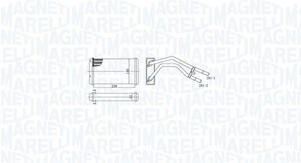 Schimbator caldura incalzire habitaclu potrivit FORD TRANSIT, TRANSIT TOURNEO 2.0 2.5D 06.94-12.00