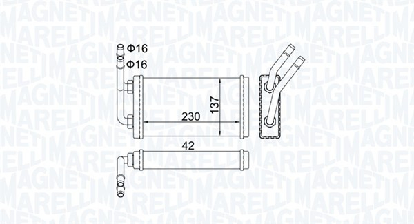 Schimbator caldura incalzire habitaclu potrivit FORD TRANSIT, TRANSIT TOURNEO 2.0 2.5D 06.94-12.00