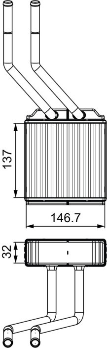 Schimbator caldura incalzire habitaclu potrivit FORD TRANSIT, TRANSIT TOURNEO 2.0D-3.2D 01.00-12.14