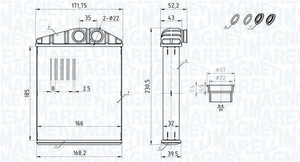 Schimbator caldura incalzire habitaclu potrivit HYUNDAI GRAND SANTA FE; OPEL SIGNUM, VECTRA C, VECTRA C GTS 1.6-3.2 04.02-11.18