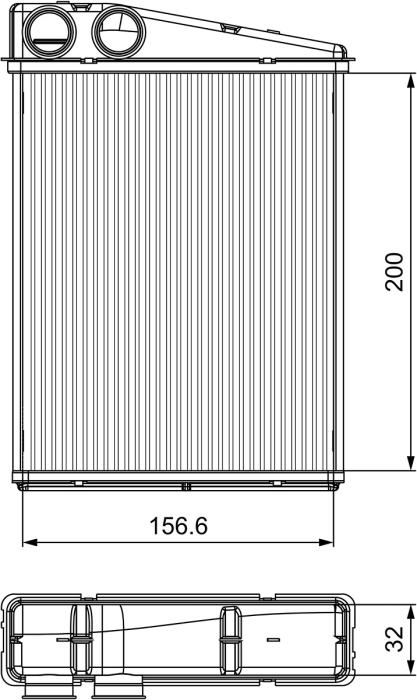 Schimbator caldura incalzire habitaclu potrivit MERCEDES GL (X164), M (W164), R (W251, V251) 3.0-6.3 02.05-12.14