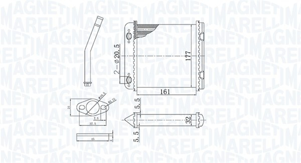 Schimbator caldura incalzire habitaclu potrivit OPEL ASTRA F, ASTRA F CLASSIC, ASTRA F KOMBI, ASTRA G, CALIBRA A, VECTRA A 1.4-2.5 04.88-12.09
