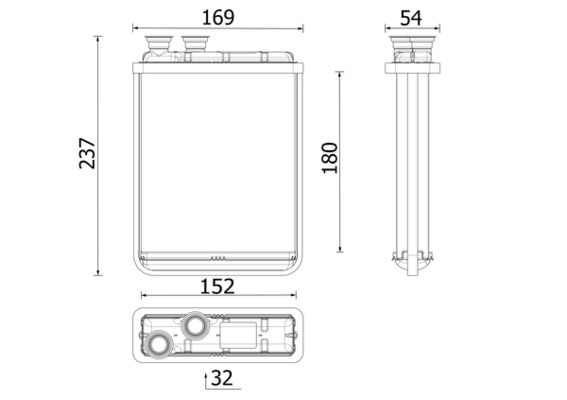 Schimbator caldura incalzire habitaclu potrivit OPEL CORSA F, CORSA F/HATCHBACK; PEUGEOT 2008 II, 208 II 1.2-Electric 06.19- [3]