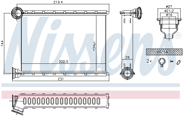 Schimbator caldura incalzire habitaclu potrivit OPEL MERIVA B 1.3D-1.7D 2010-2017 [3]