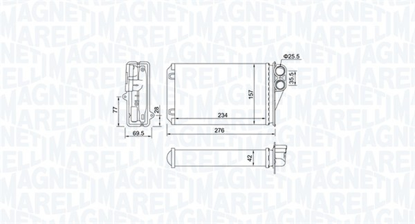 Schimbator caldura incalzire habitaclu potrivit PEUGEOT 207 1.6 1.6D 02.07-01.15