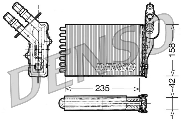 Schimbator caldura incalzire habitaclu potrivit RENAULT CLIO II, CLIO II HATCHBACK, ESPACE IV, KANGOO EXPRESS, THALIA I 1.2-3.5 08.97-