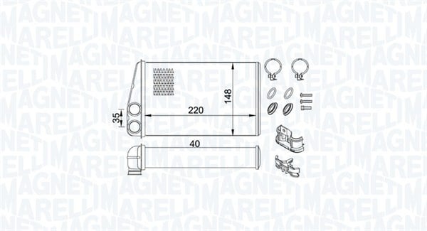 Schimbator caldura incalzire habitaclu potrivit RENAULT GRAND SCENIC II, MEGANE II, MEGANE II KOMBI, SCENIC II 1.4-2.0D 09.02-