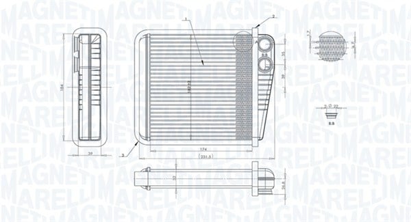 Schimbator caldura incalzire habitaclu potrivit VW GOLF PLUS V 1.4-2.0D 01.05-12.13