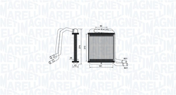 Schimbator caldura incalzire habitaclu potrivit VW MULTIVAN T5, MULTIVAN T6, TRANSPORTER T5, TRANSPORTER T6, TRANSPORTER T6 CARAVELLE T6 1.9D-3.2 04.03-