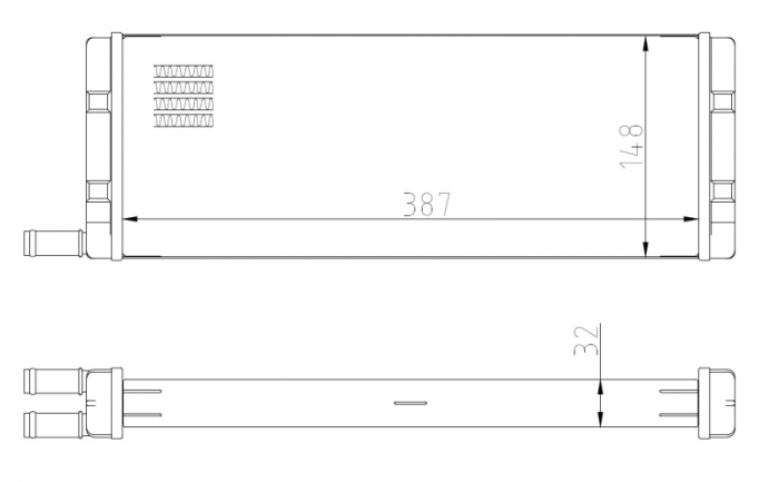 Schimbator caldura incalzire habitaclu potrivit VW TRANSPORTER III 1.6-2.1 05.79-07.92