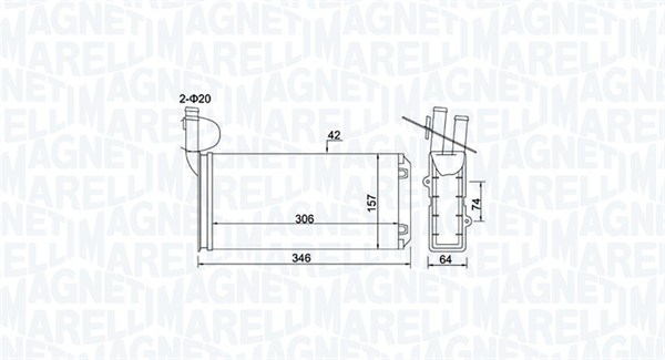 Schimbator caldura incalzire habitaclu potrivit VW TRANSPORTER T4, TRANSPORTER T6, TRANSPORTER T6 CARAVELLE T6 1.9D-2.8 07.90-