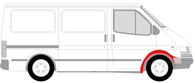 Segment reparatie aripa dreapta FORD TRANSIT intre 1986-2000 [2]