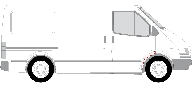 Segment reparatie aripa dreapta interior FORD TRANSIT intre 1986-2000 [2]