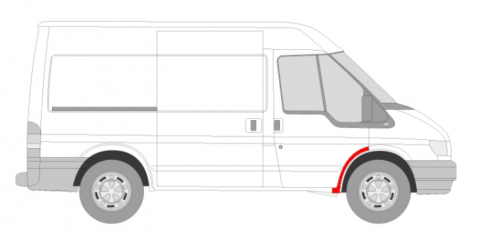 Segment reparatie aripa dreapta partea din spate FORD TRANSIT intre 2000-2006 [3]