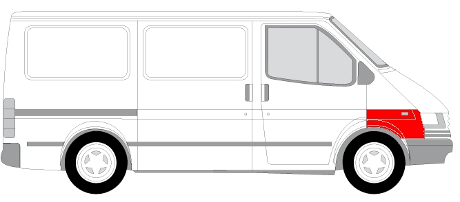 Segment reparatie aripa Dreapta (Partea frontala) potrivit FORD TRANSIT, TRANSIT TOURNEO 1994-2000 [2]