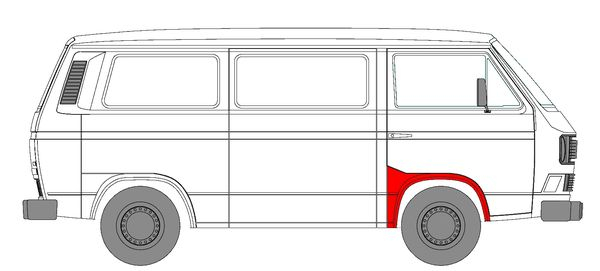 Segment reparatie aripa fata dreapta antinoroi VW TRANSPORTER T3 intre 1979-1992 [2]