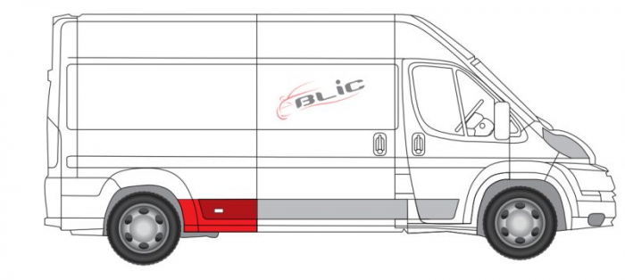 Segment reparatie aripa fata dreapta potrivit CITROEN JUMPER; FIAT DUCATO; PEUGEOT BOXER 04.06-08.14 [2]