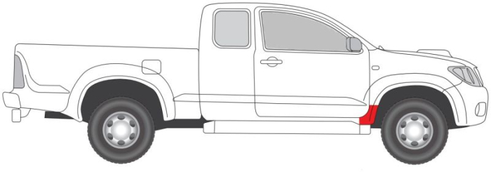 Segment reparatie aripa fata dreapta potrivit TOYOTA HILUX VII 06.04-06.15 [1]