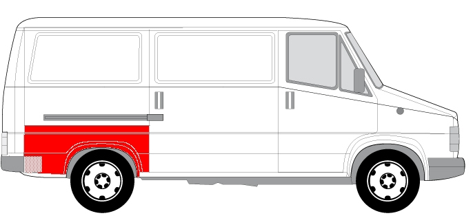 Segment reparatie aripa spate dreapta CITROEN C25; FIAT DUCATO, DUCATO PANORAMA; PEUGEOT J5 intre 1981-1994 [2]