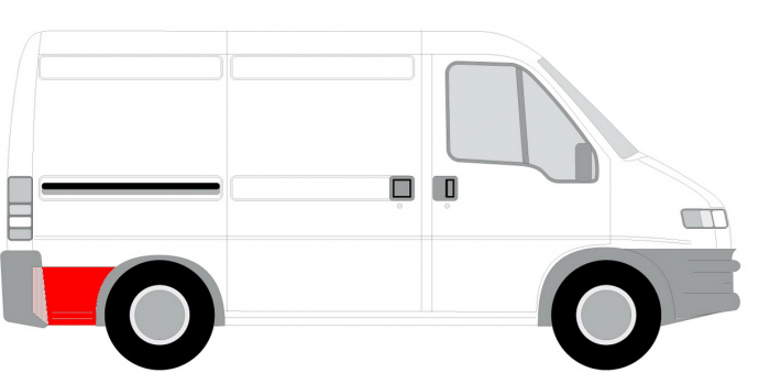 Segment reparatie aripa spate dreapta dupa roata CITROEN JUMPER; FIAT DUCATO; PEUGEOT BOXER intre 1994-2006 [2]