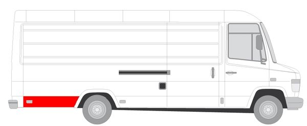 Segment reparatie aripa spate dreapta dupa roata, varianta lunga MERCEDES VARIO dupa 1996 [2]