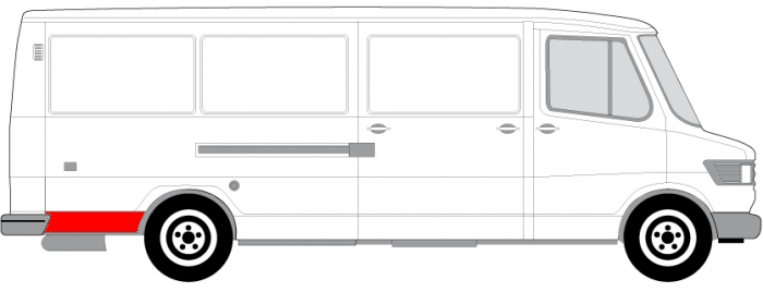 Segment reparatie aripa spate dreapta in fata roata model lung MERCEDES T1 T2 601, 602 intre 1977-1996