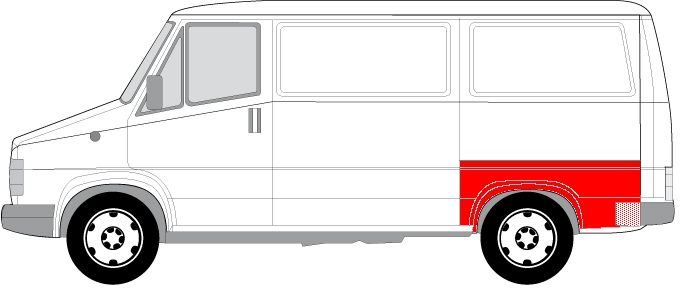 Segment reparatie aripa spate stanga CITROEN C25 FIAT DUCATO PEUGEOT J5 intre 1981-1994 [2]