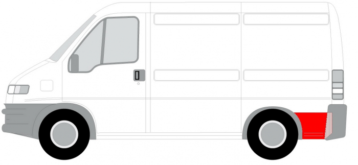 Segment reparatie aripa spate stanga dupa roata CITROEN JUMPER; FIAT DUCATO; PEUGEOT BOXER intre 1994-2006 [2]