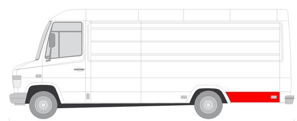 Segment reparatie aripa spate stanga dupa roata, varianta lunga MERCEDES VARIO dupa 1996 [2]